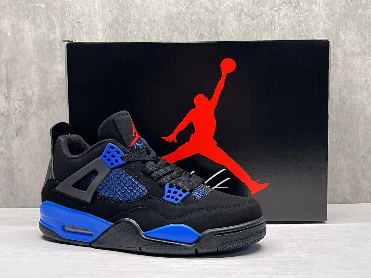Mid Top Sneakers, Blue Black Colorway, Lace Up Design, Casual Gift for Sneaker Fans