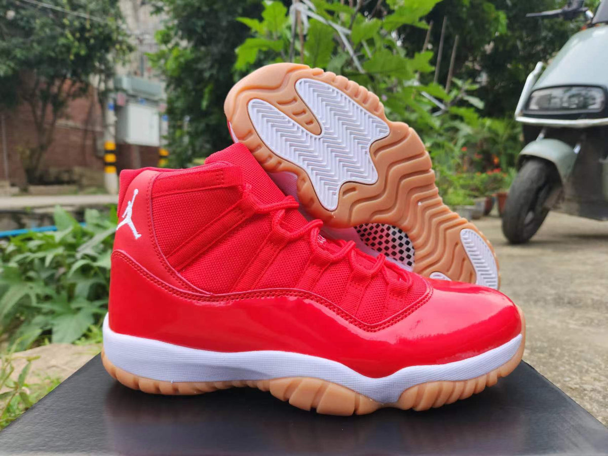 High Top Sneakers, Red Colorway, Lace Up Design, Casual Gift for Sneaker Fans