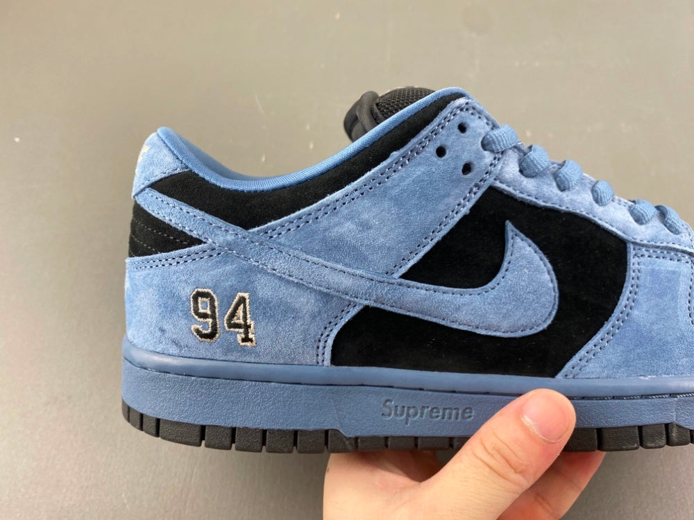 Low Top Sneakers, Blue Black Colorway, Lace Up Design, Casual Gift for Sneaker Fans