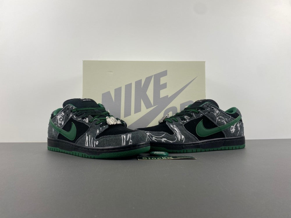 Low Top Sneakers, Black Green Gray Colorway, Lace Up Design, Casual Gift for Sneaker Fans