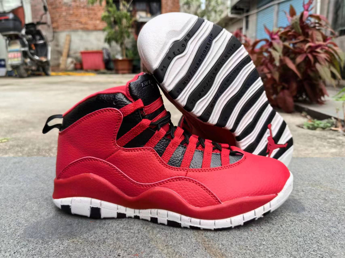 High Top Sneakers, Red Black Colorway, Lace Up Design, Casual Gift for Sneaker Fans