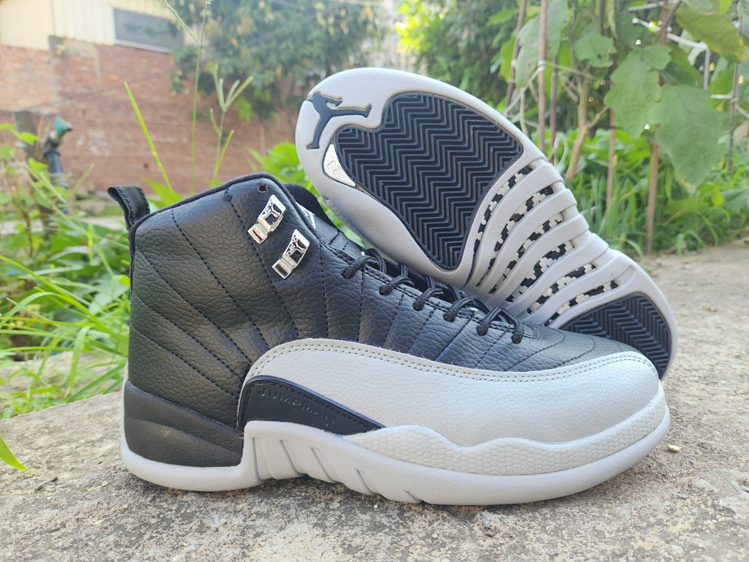 High Top Sneakers, Light Gray Black Colorway, Lace Up Design, Casual Gift for Sneaker Fans