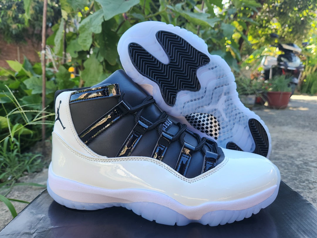 High Top Sneakers, White Black Colorway, Lace Up Design, Casual Gift for Sneaker Fans