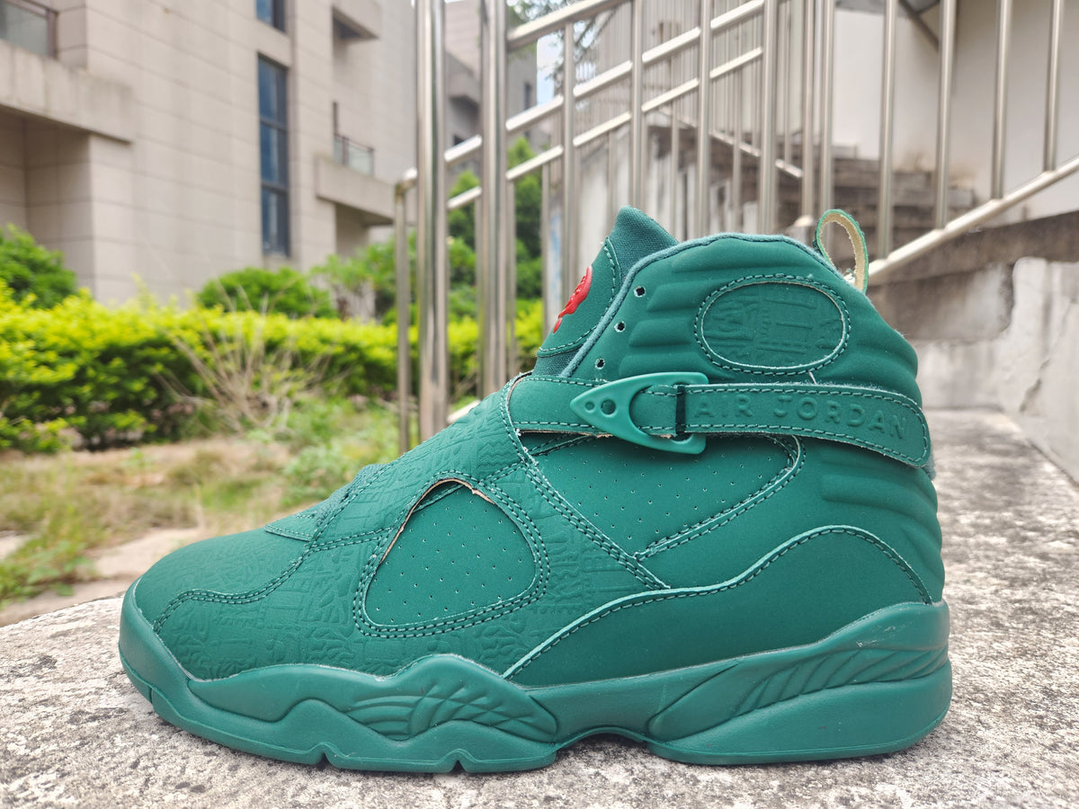High Top Sneakers, Green Colorway, Strap Design, Casual Gift for Sneaker Fans