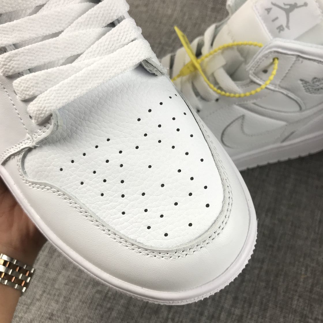 Mid Top Sneakers, White Colorway, Lace Up Design, Casual Gift for Sneaker Fans
