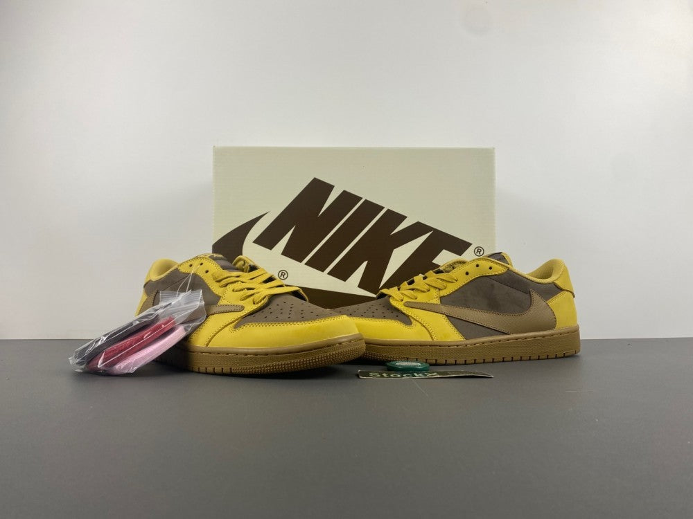 Low Top Sneakers, Khaki Yellow Colorway, Reverse Hook Design, Lace Up Design, Casual Gift for Sneaker Fans