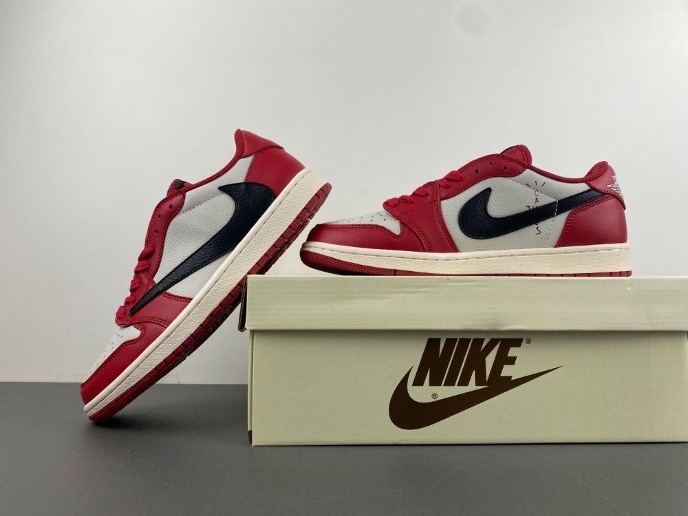 Low Top Sneakers, White Black Red Colorway, Reverse Hook Design, Lace Up Design, Casual Gift for Sneaker Fans