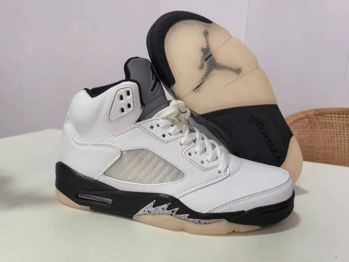 High Top Sneakers, White Black Colorway, Lace Up Design, Casual Gift for Sneaker Fans