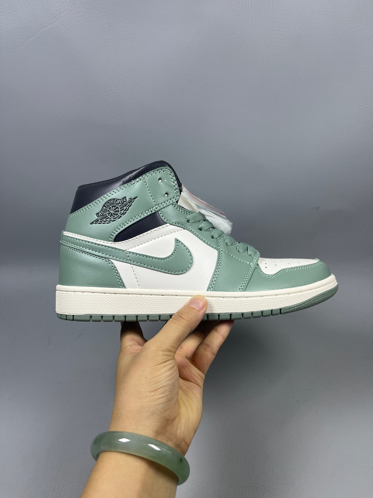 High Top Sneakers, Green Colorway, Lace Up Design, Casual Gift for Sneaker Fans