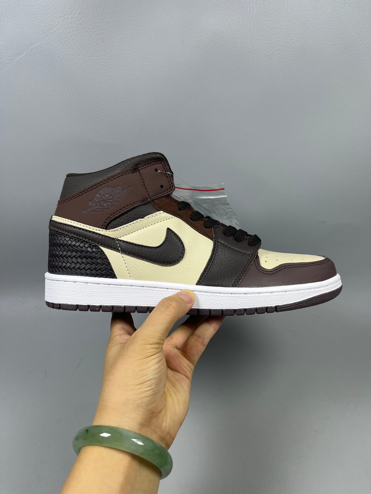 High Top Sneakers, Black Brown Colorway, Lace Up Design, Casual Gift for Sneaker Fans