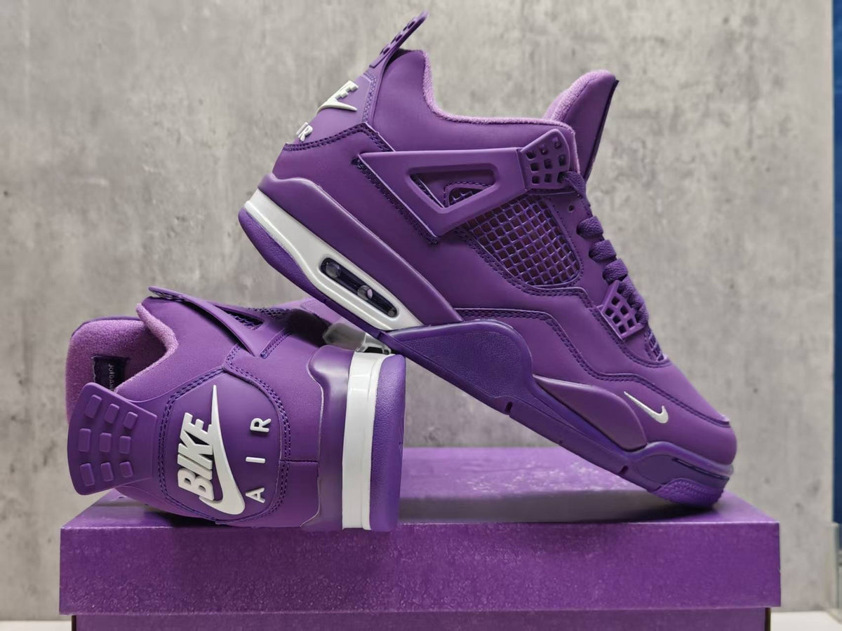 Mid Top Sneakers, Purple Colorway, Lace Up Design, Casual Gift for Sneaker Fans