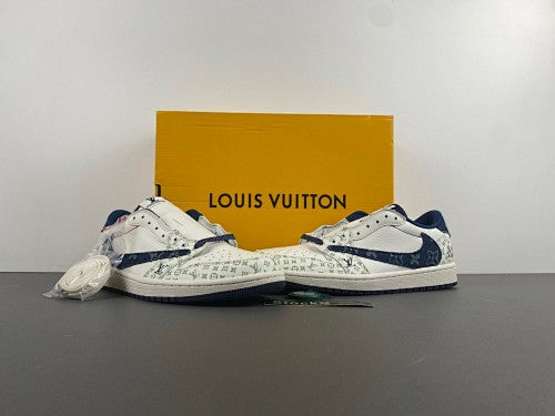 Low Top Sneakers, Blue White Colorway, Reverse Hook Design, Lace Up Design, Casual Gift for Sneaker Fans