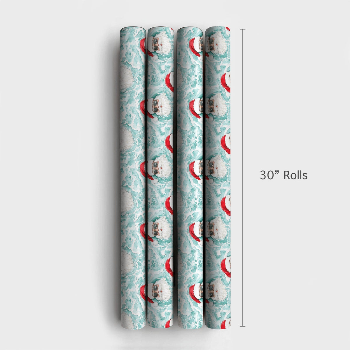 Sunglasses Santa Christmas Gift Wrap, Cool Santa Wrapping Paper, Tropical Holiday Present Paper