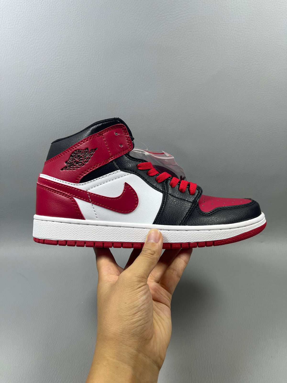 High Top Sneakers, Red Colorway, Lace Up Design, Casual Gift for Sneaker Fans