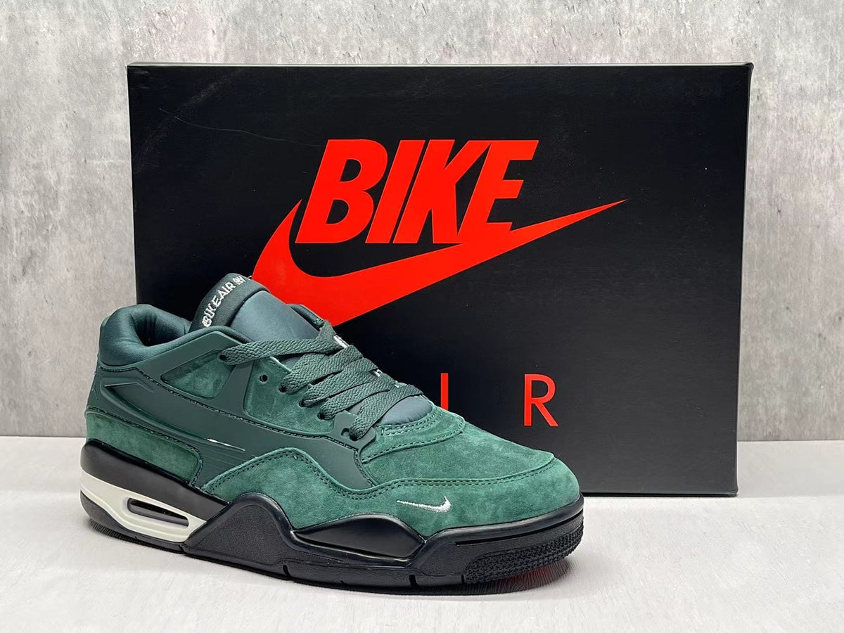 Low Top Sneakers, Green Colorway, Leather Footwear, Lace Up Design, Casual Gift for Sneaker Fans