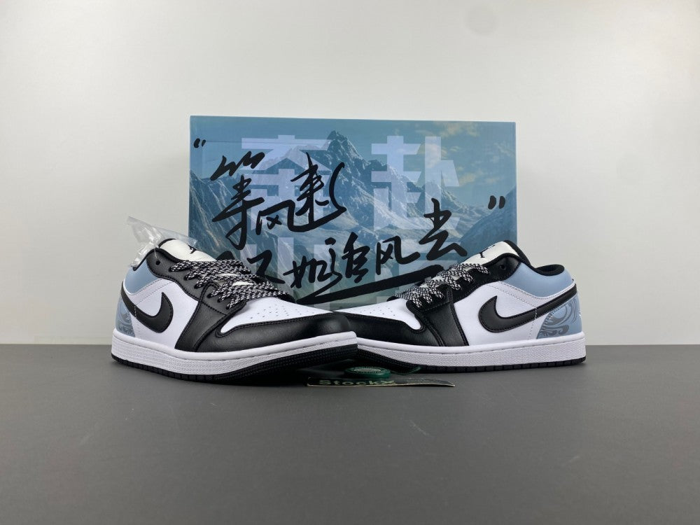 Low Top Sneakers, White Black Colorway, Lace Up Design, Casual Gift for Sneaker Fans