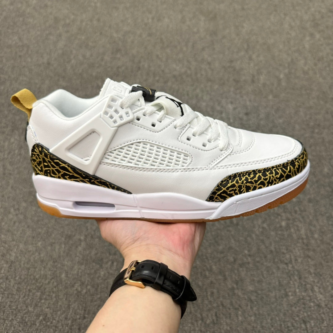 Low Top Basketball Shoes, White Gold Colorway, Lace Up Design, Casual Gift for Shoe Lovers