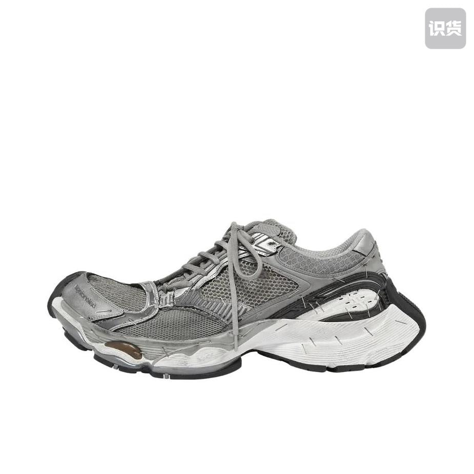 Low Top Sneakers, Gray Colorway, Lace Up Design, Casual Gift for Sneaker Fans