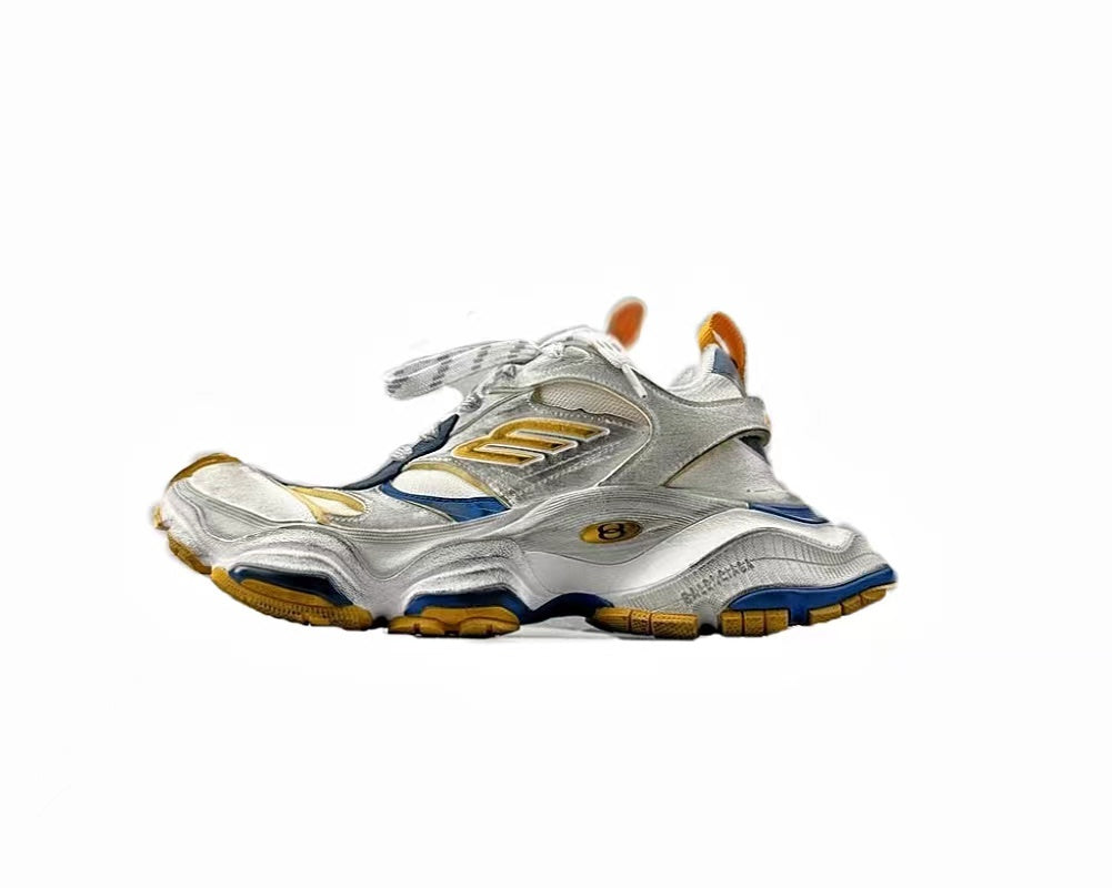 Low Top Sneakers, Silver Yellow Colorway, Lace Up Design, Casual Gift for Sneaker Fans