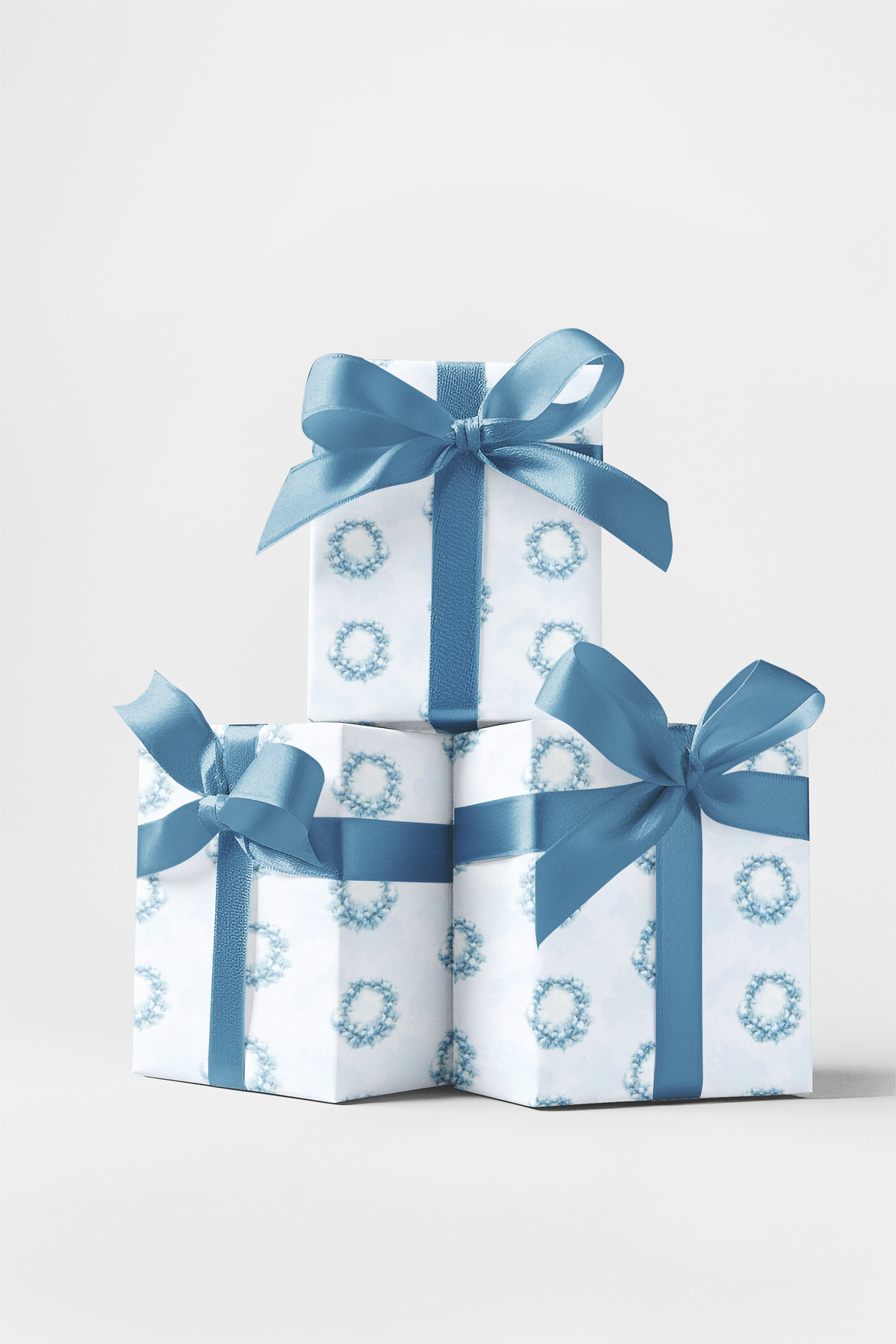Elegant Winter Gift Wrap Roll, Snowflake Wreath Wrapping Paper, Snowflake Serenade Wrapping Paper, Christmas Gift Wrap, Holid