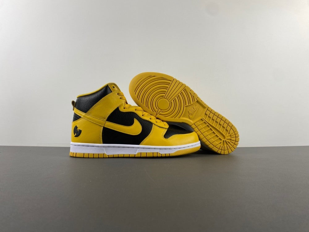 High Top Sneakers, Black Yellow Colorway, Lace Up Design, Casual Gift for Sneaker Fans