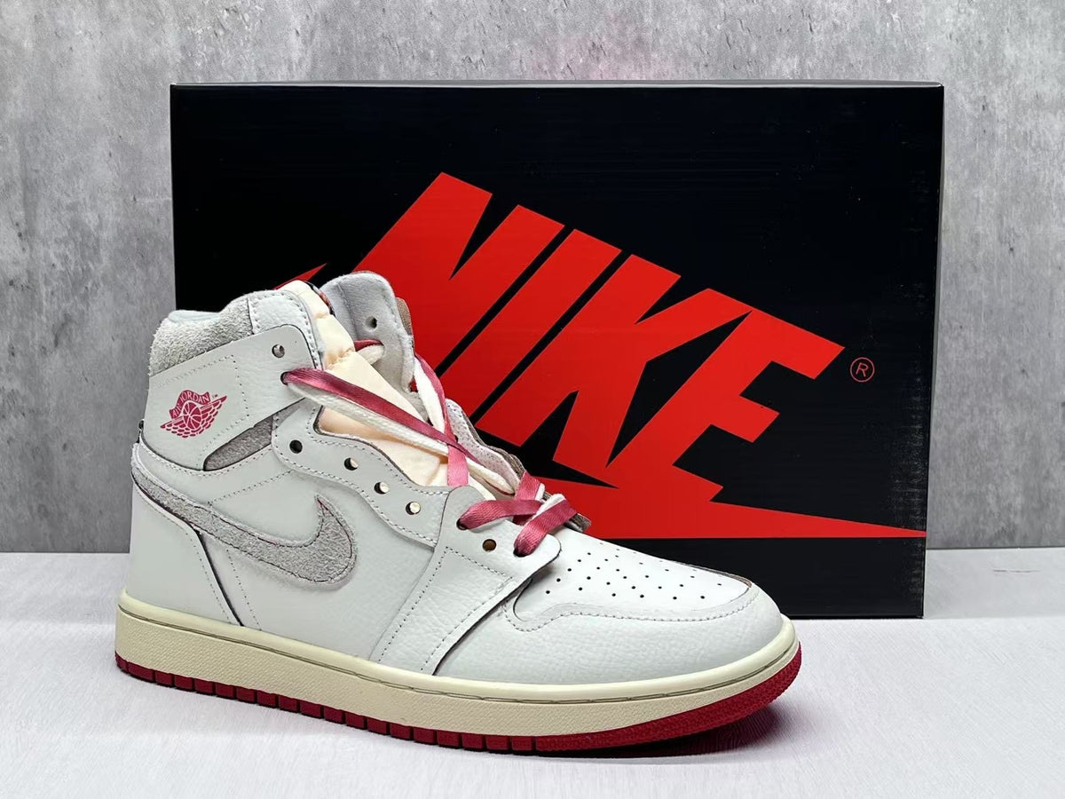 High Top Sneakers, Red Colorway, Lace Up Design, Casual Gift for Sneaker Fans