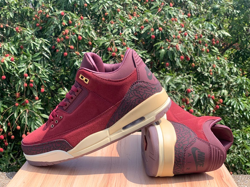 Mid Top Sneakers, Red Beige Colorway, Lace Up Design, Casual Gift for Sneaker Fans