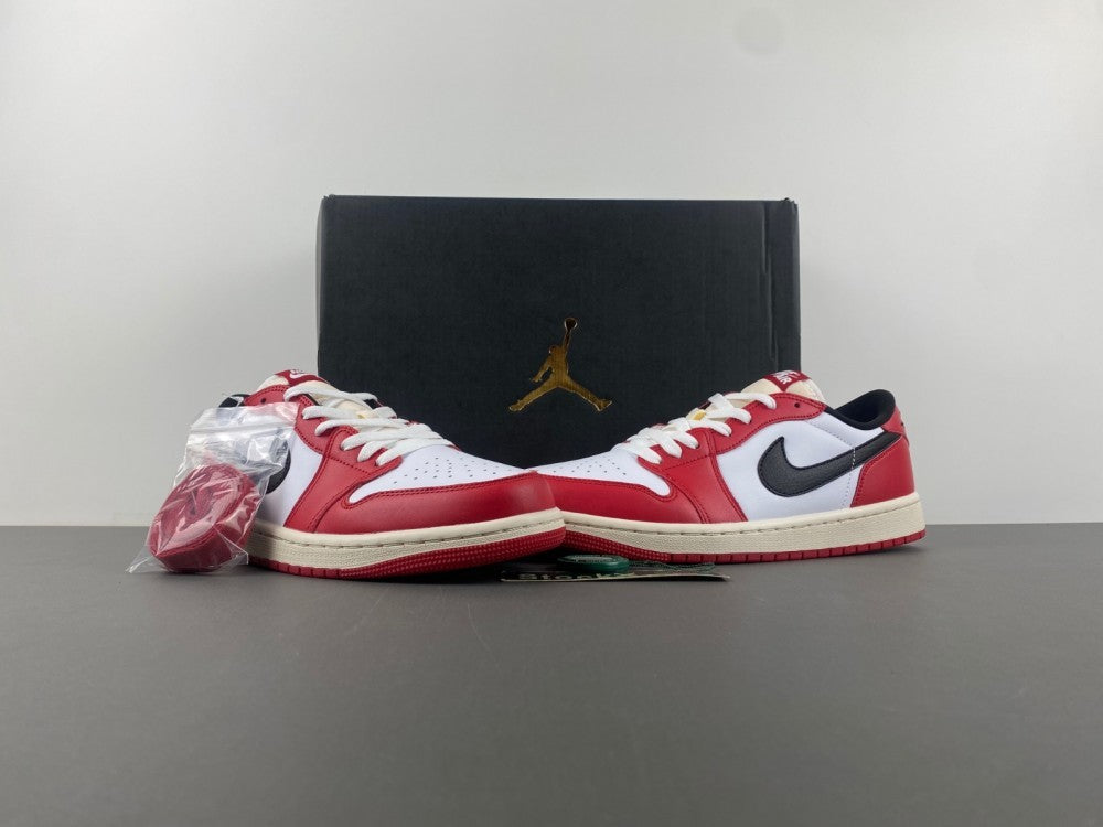 Low Top Sneakers, White Black Red Colorway, Lace Up Design, Casual Gift for Sneaker Fans