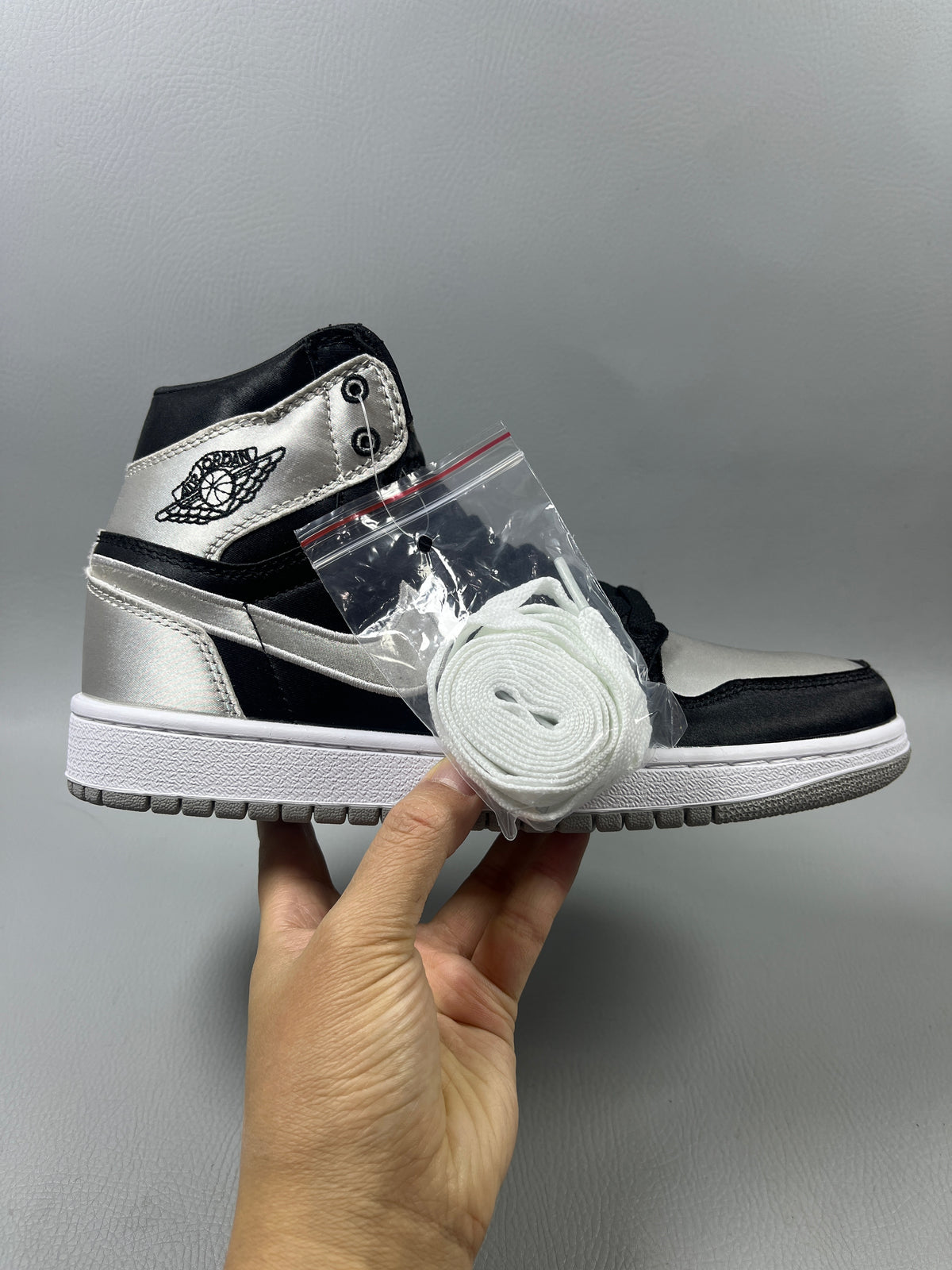 High Top Sneakers, Silver Colorway, Lace Up Design, Casual Gift for Sneaker Fans