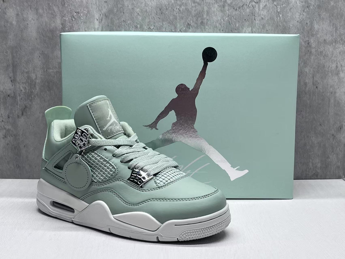 Mid Top Sneakers, Green White Colorway, Lace Up Design, Casual Gift for Sneaker Fans