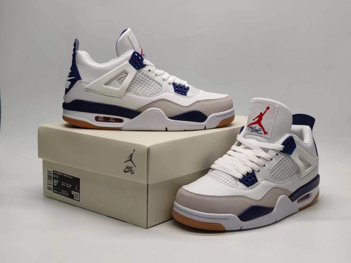 Mid Top Sneakers, Blue Colorway, Lace Up Design, Casual Gift for Sneaker Fans