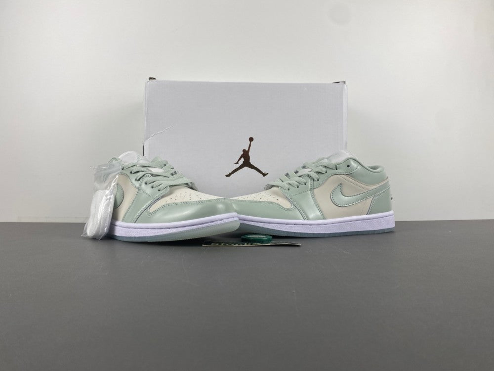 Low Top Sneakers, Green Colorway, Lace Up Design, Casual Gift for Sneaker Fans