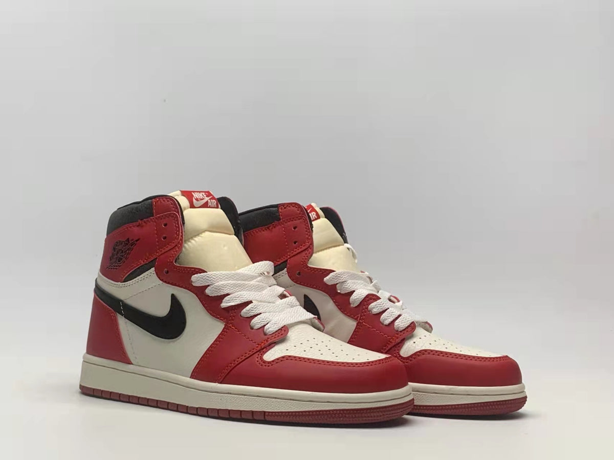 Sneakers, Red Cream Colorway, Lace Up Design, Casual Gift for Sneaker Fans