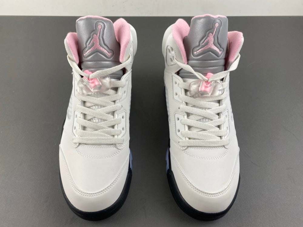 Low Top Sneakers, White Black Pink Colorway, Leather Footwear, Lace Up Design, Casual Gift for Sneaker Fans