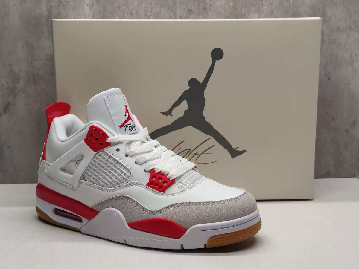 Mid Top Sneakers, Red Colorway, Lace Up Design, Casual Gift for Sneaker Fans