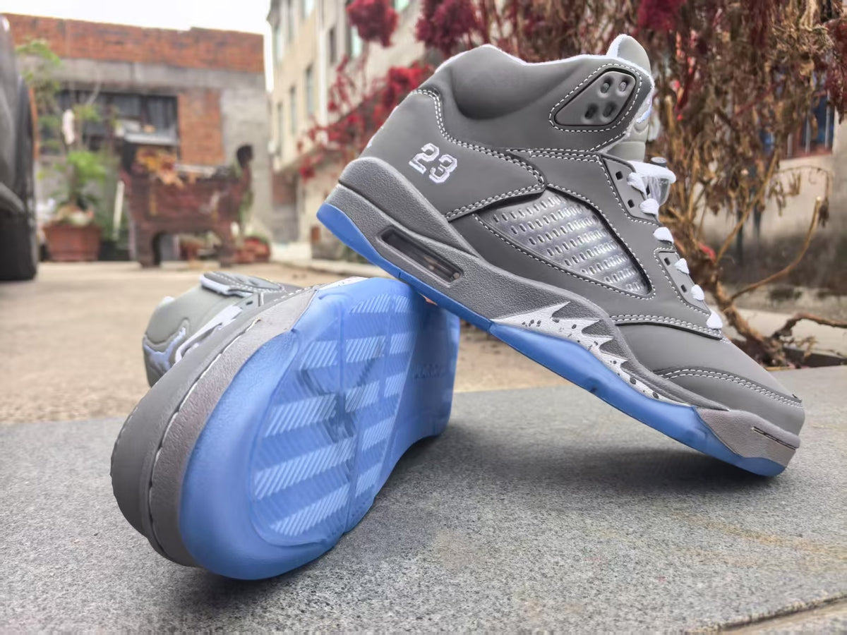 High Top Sneakers, Gray Colorway, Lace Up Design, Casual Gift for Sneaker Fans