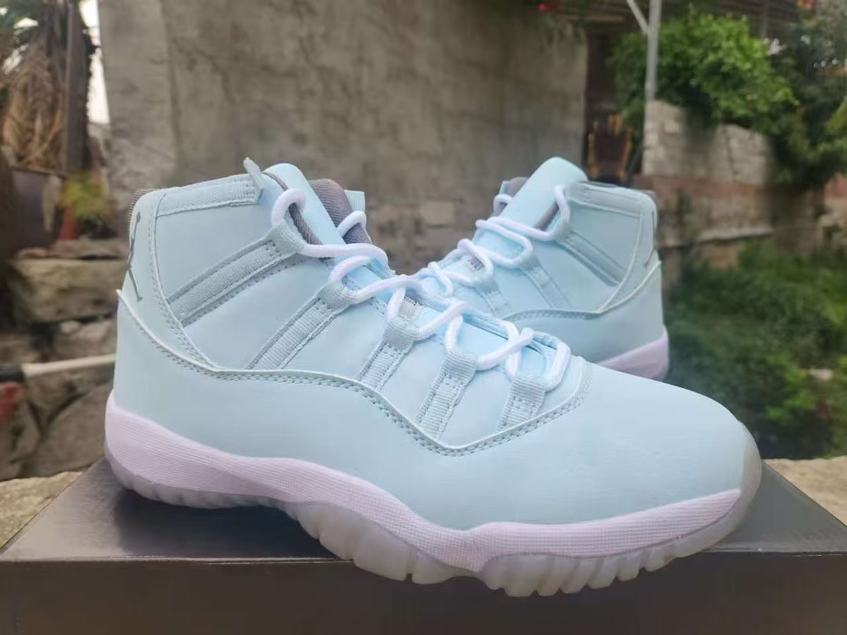 High Top Sneakers, Blue White Colorway, Lace Up Design, Casual Gift for Sneaker Fans