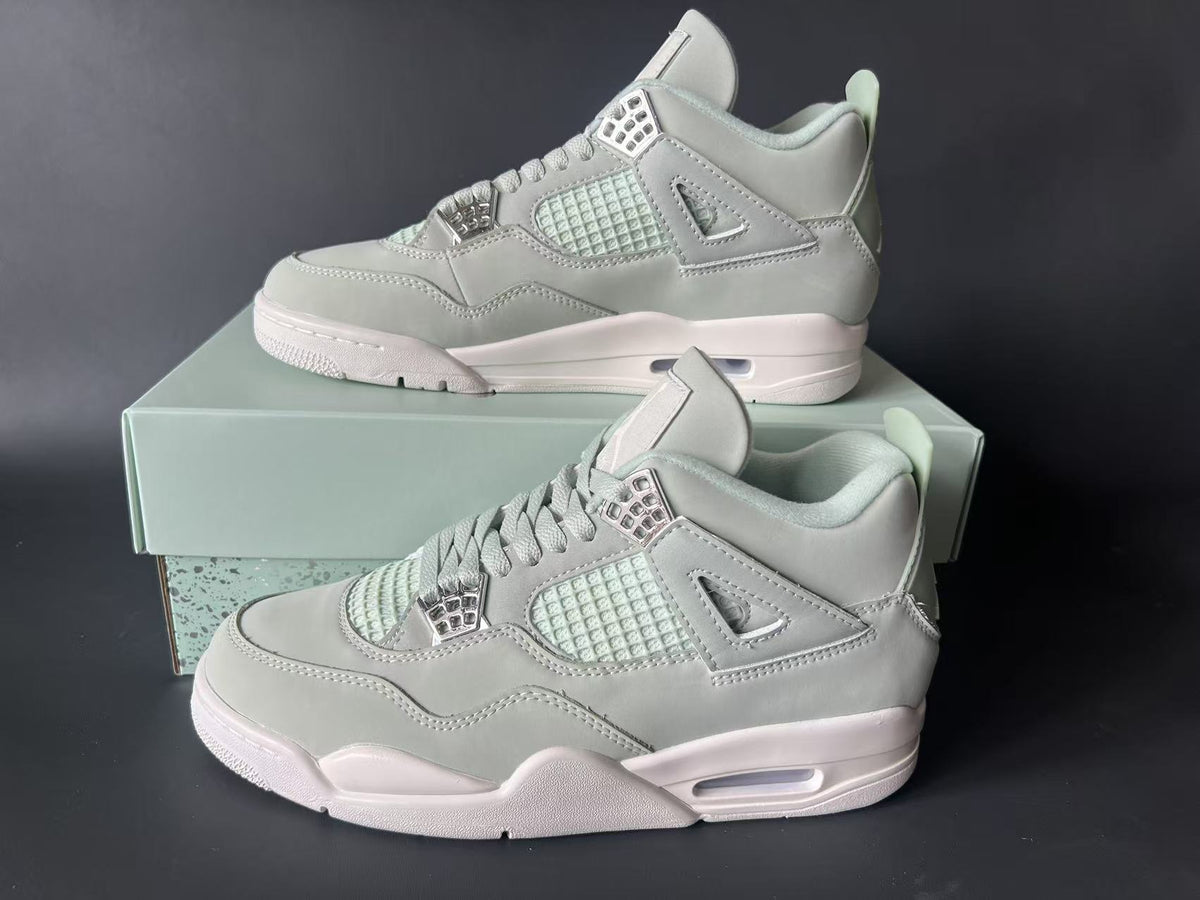 Mid Top Sneakers, Green Colorway, Lace Up Design, Casual Gift for Sneaker Fans