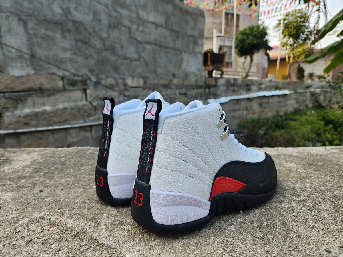 Sneakers, White Black Red Colorway, Lace Up Design, Casual Gift for Sneaker Fans