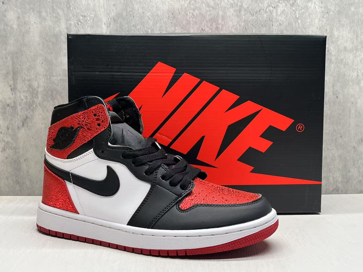 High Top Sneakers, Red Colorway, Lace Up Design, Casual Gift for Sneaker Fans