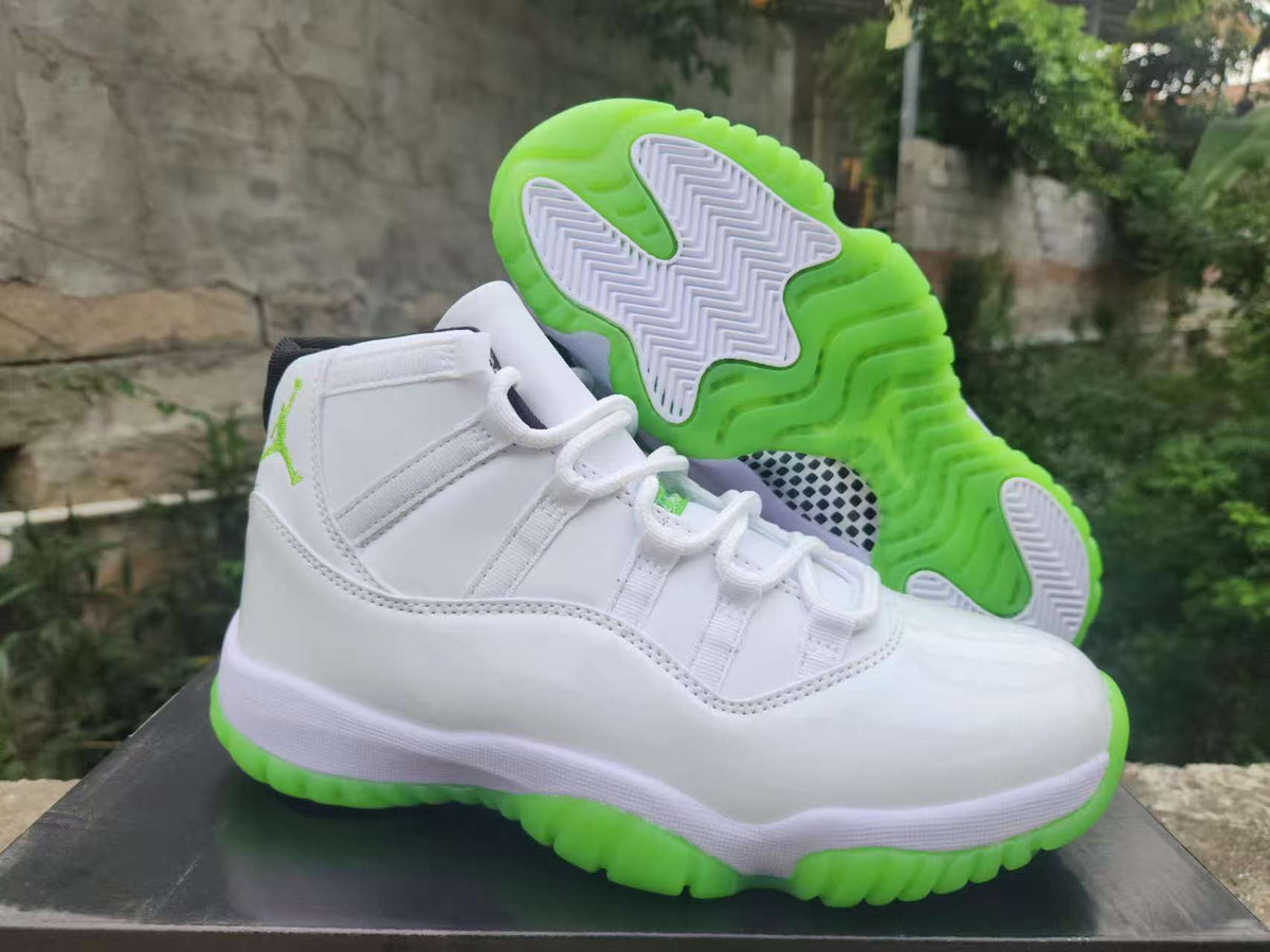 High Top Sneakers, White Black Green Colorway, Lace Up Design, Casual Gift for Sneaker Fans