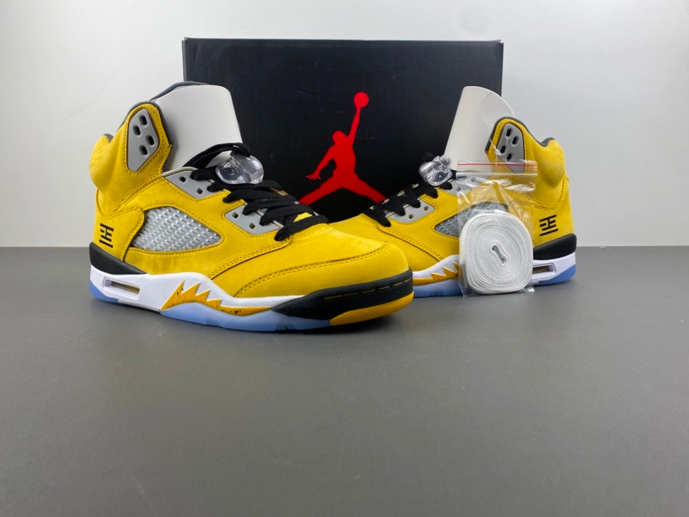 High Top Sneakers, Yellow Colorway, Lace Up Design, Casual Gift for Sneaker Fans