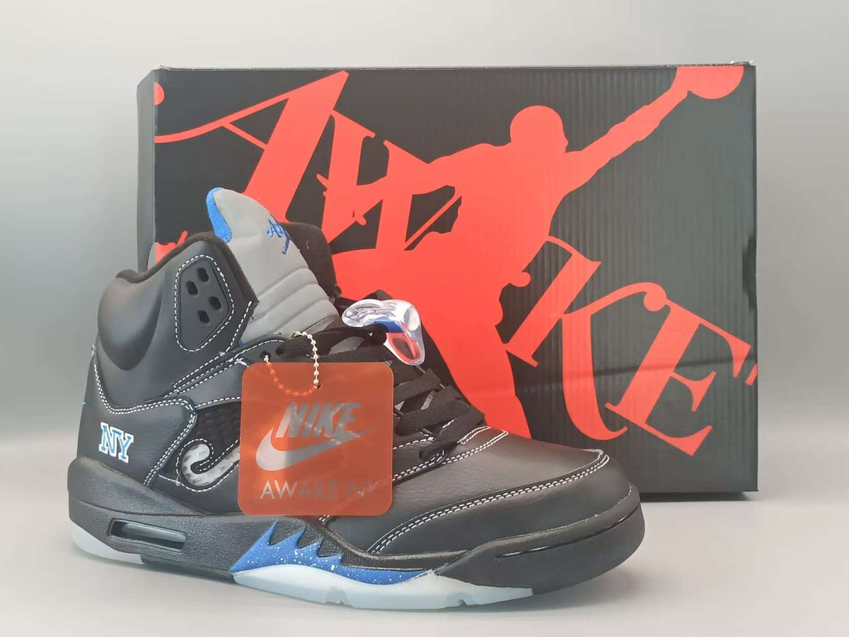 High Top Sneakers, Blue Colorway, Lace Up Design, Casual Gift for Sneaker Fans