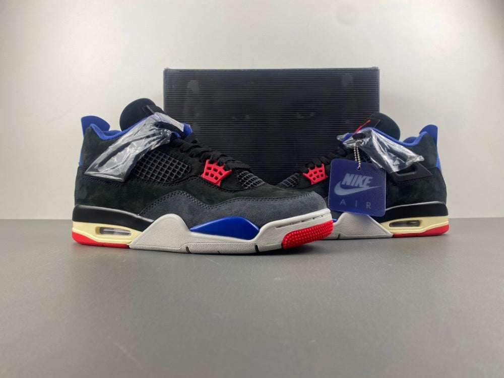 Low Top Sneakers, Blue Black Red Colorway, Lace Up Design, Casual Gift for Sneaker Fans