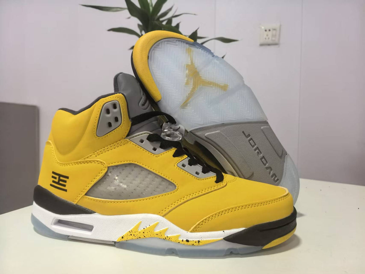 High Top Sneakers, Yellow Black Colorway, Lace Up Design, Casual Gift for Sneaker Fans
