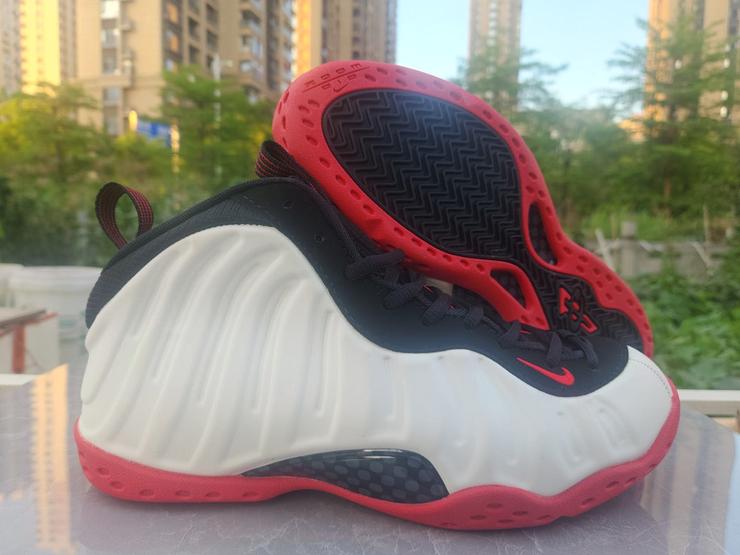 High Top Sneakers, White Black Red Colorway, Lace Up Design, Casual Gift for Sneaker Fans