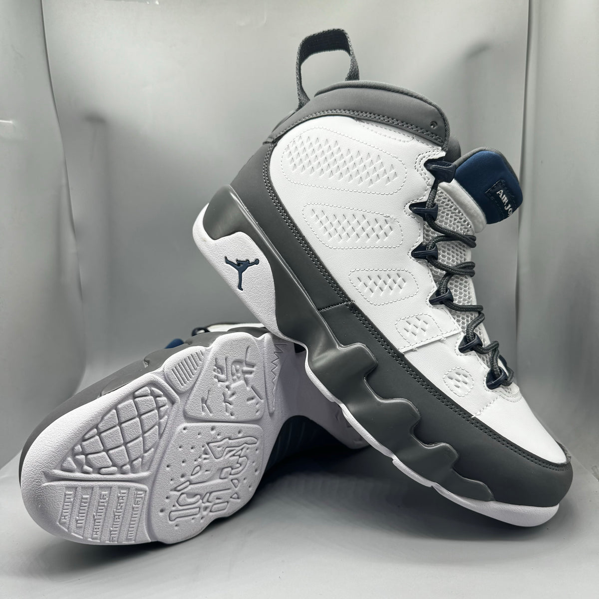 High Top Sneakers, Dark Gray White Colorway, Lace Up Design, Casual Gift for Sneaker Fans