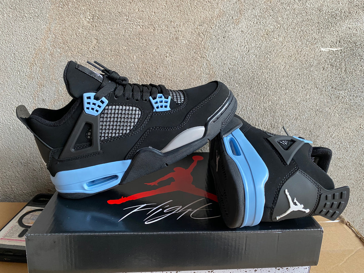 Mid Top Sneakers, Blue Black Gray Colorway, Lace Up Design, Casual Gift for Sneaker Fans