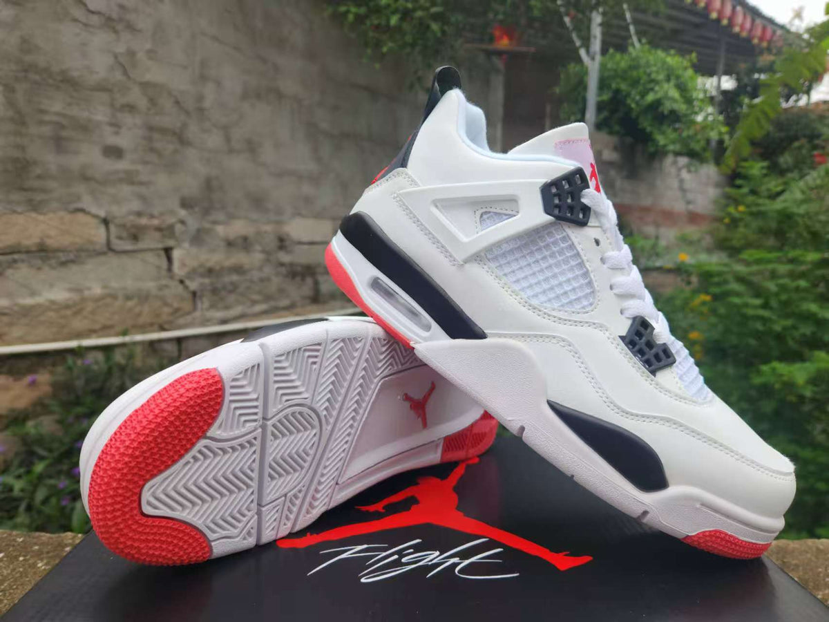 Mid Top Sneakers, White Red Colorway, Lace Up Design, Casual Gift for Sneaker Fans