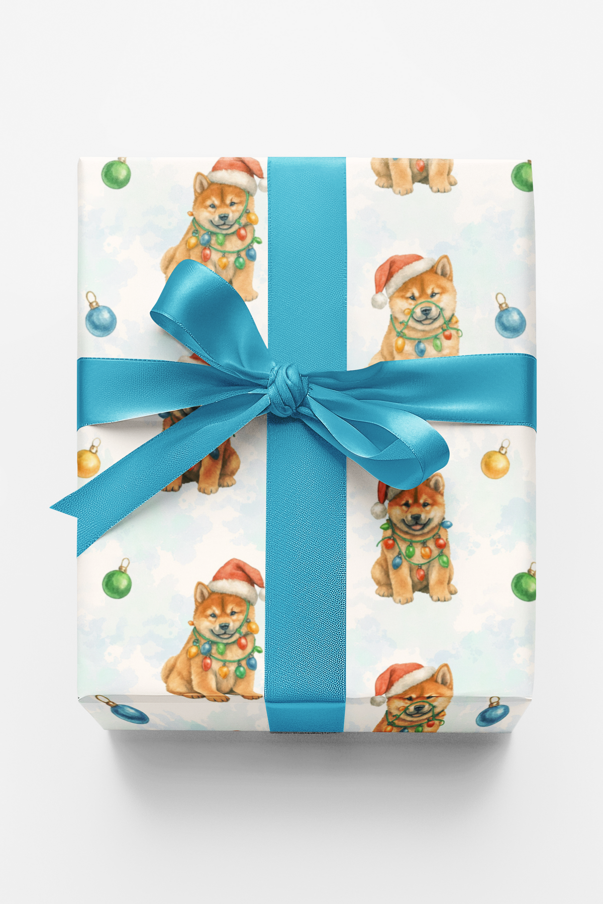 Holiday Dog Wrapping Paper, Shiba Inu Christmas Wrapping Paper, Festive Shiba Gift Wrap, Dog Lover Wrapping Paper, Adorable P
